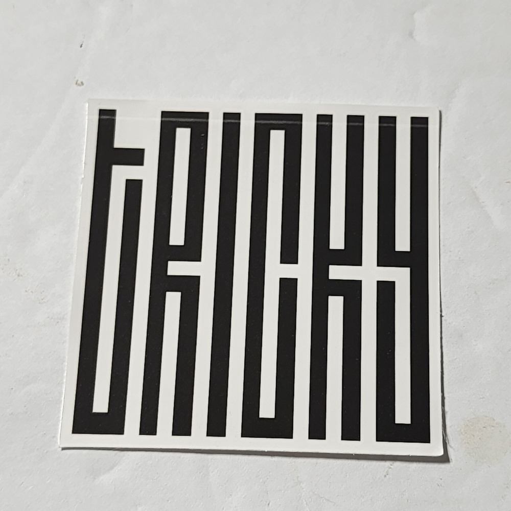 Tricky Band Name Vinyl Sticker Music Memorabilia Black White 2.25 Inch Decal